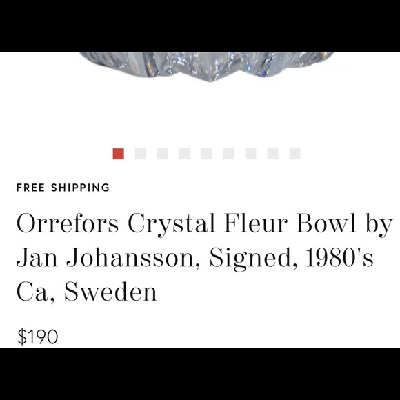 Orrefors Crystal Bowl - Picture 2 of 11